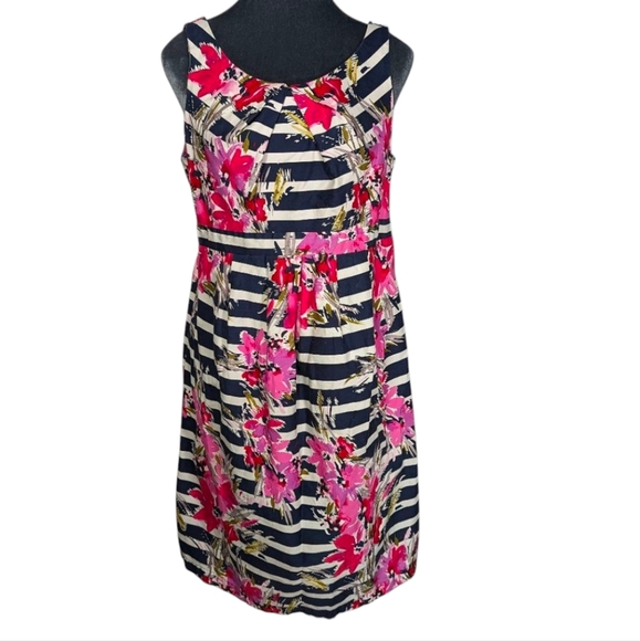 Motherhood Maternity Striped Floral Dress - Picture 1 of 11